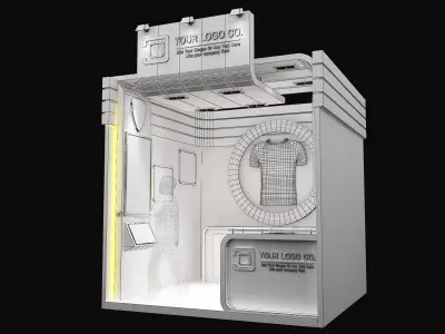 Booth Exhibition Stand a617b 3D model