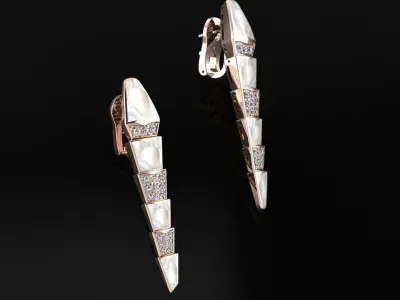 Bvlgari Serpenti Earrings 3D print model