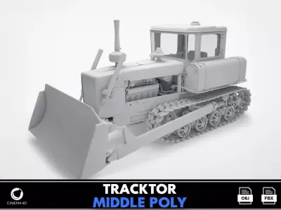 Tracktor DT-75 3D model