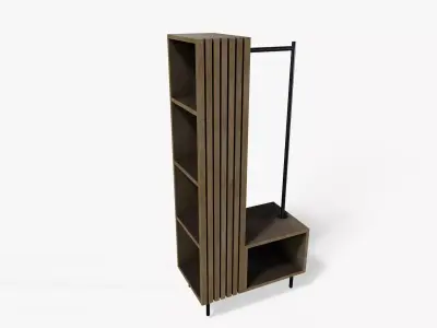 cloth rail Low-poly 3D model