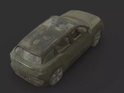 Abandoned Car - Suzuki e Vitara Low-poly 3D model