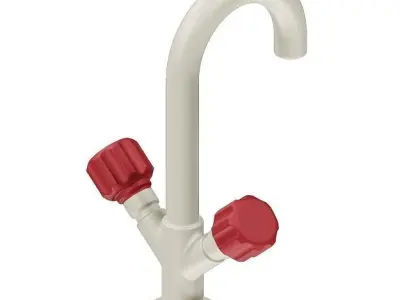 Classic PVC Mixer Tap 3D model