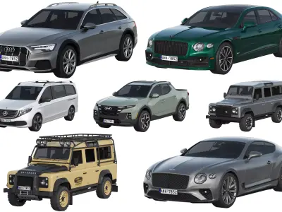 HQ cars collection 15 3D Model Pack