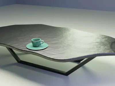 Natural stone table  3D model