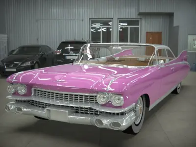 Cadillac coupe de ville 1959 blender 3D model