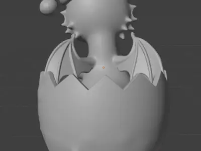 Christmas Dragon Hatchling 3D print model