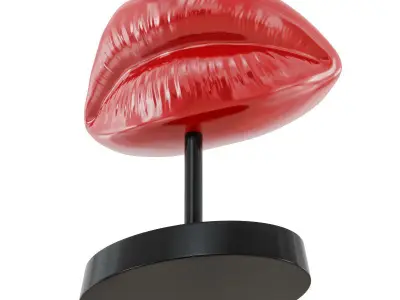 Figurine red lips 14 3D model