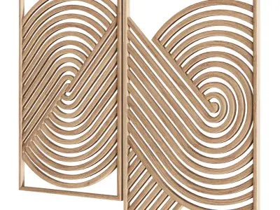 Wood Wall Decor Collection 03 3D model