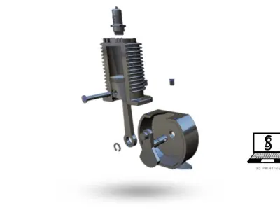 Simplified Engine System 3D print model