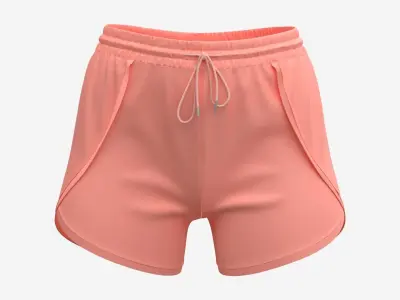 Fitness shorts for women pink 3D model