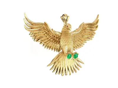 Eagle Wings Pendant 3D Model for Jewelry Design 1574 3D print model