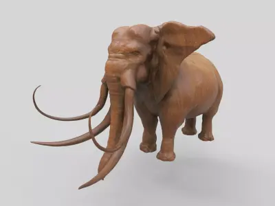elephant mammoth creature  3D model