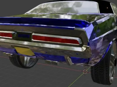 Dodge muscle car Free 3D model