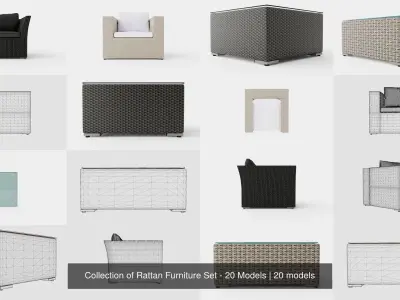 Collection of Rattan Furniture Set - 20 Models