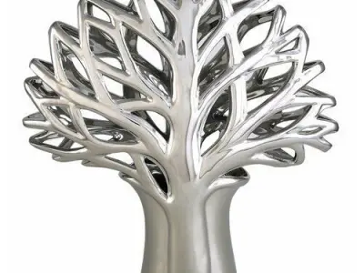 Silver Findlay Cut-Out Tree Sculpture 3D model purchase