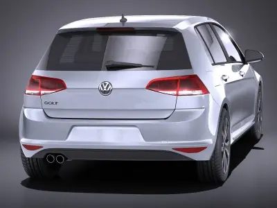 Volkswagen Golf GTE 2015 VRAY 3D model