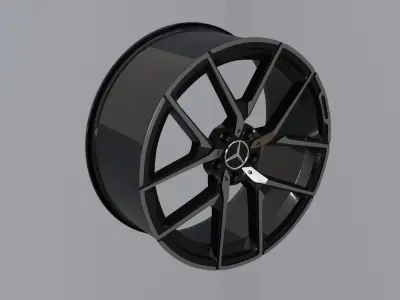 Mercedes Staggered Rims AMG Low-poly 3D model