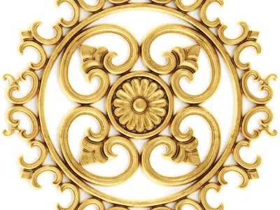 stucco collection ceiling rosette 3D model