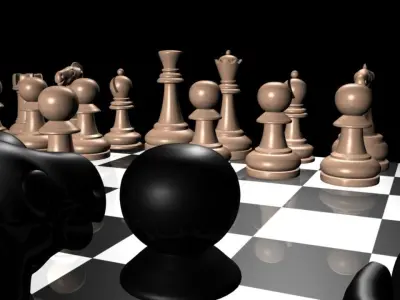 Chess Pieces Free 3D model