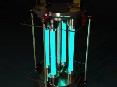 Sci Fi Energy Lamp  Low-poly 3D model