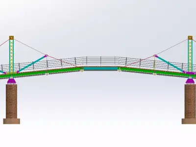 Pedestrian Bridge 3D model order