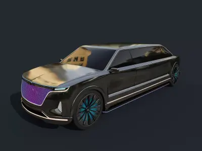 Limousine Car 3D model