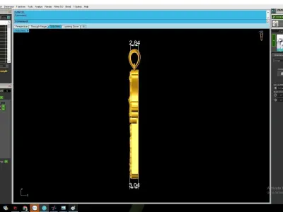 Vintage Cross Pendant with Gemstones   2950 3D print model