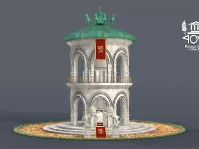 Roman Island Tower 3D model