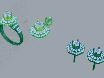 11 diamond set 1 3D model