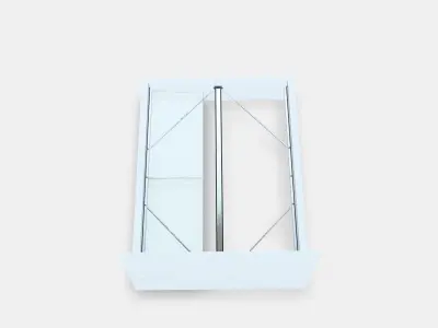MALM Bed frame high w 4 storage boxes 7 3D model