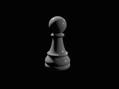 Pawn Chess Game Piece - Peao Jogo de Xadrez 3D model