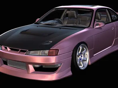 URAS Monkey Magic Type-2 S14 Kouki - GT7 Base 3D model