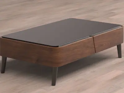 Living Room Table Set 3D model