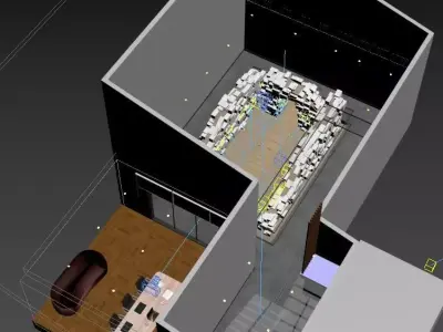  Luxury Multi-Function Basement Space Museum 3D model