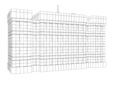 Background skyscraper LOWPOLY Building 03 Free low-poly 3D model