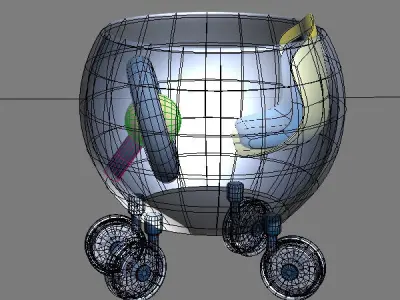 Baby Walker Cartoon 03 Low-poly 3D model