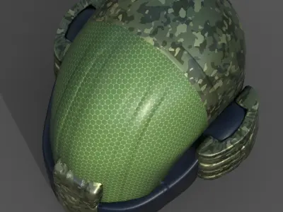 Helmet plastic mask protection pollution ball shaped Low-poly Low-poly 3D model