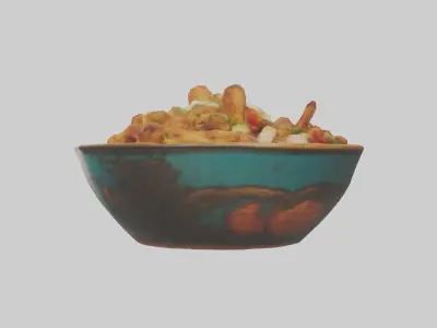 Chicken shawarma bowl model 3D model