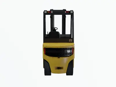 Industrial Frontal Forklift Low Poly Low-poly 3D model
