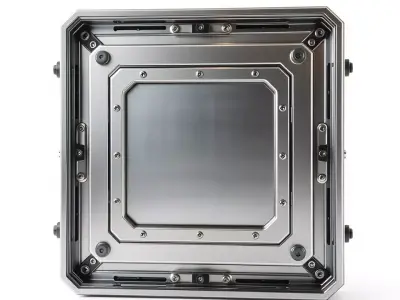 Industrial Metal Panel model pack with screws and bolts Low-poly 3D model