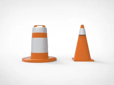 3D printed model of a traffic cone 3D print model