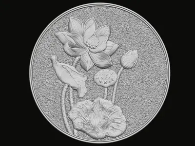 Lotus flower Pendant 3D print model