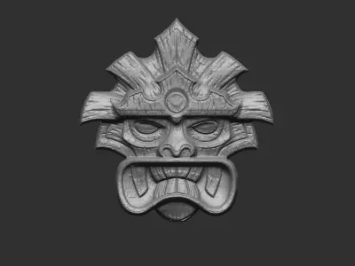 tiki mask  3D print model