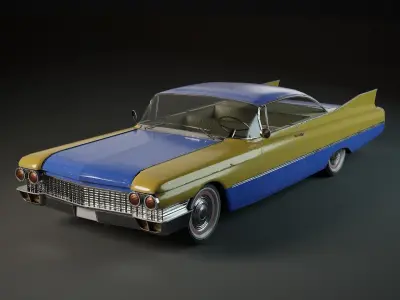 Cadillac Toy Car  Low-poly 3D model Low-poly 3D model