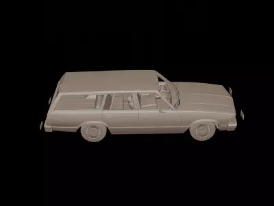 Chevrolet malibu classic 1980 four doors wagon 3D print model