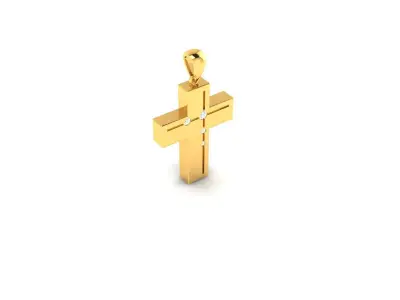 Women Cross Pendant 3DM STL OBJ FBX Render Details 3D print model