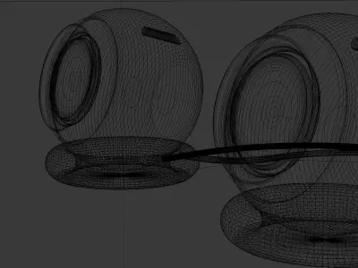 Speaker lamp with cord 3D model