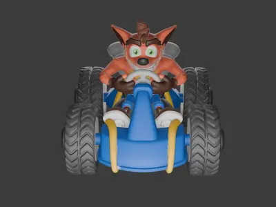 Crash Bandicoot Kart 3D print model