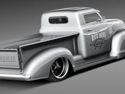 Chevrolet Pickup 1950 Street Rod Custom 3D Model 3D model