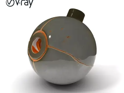 Vintage Sphere Jug with Spout Model Pack Low-poly 3D model